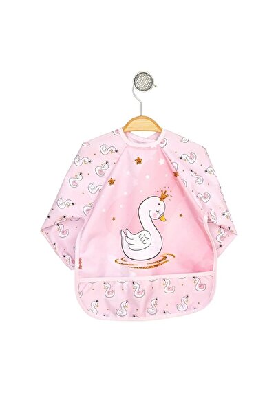 babynow مريلة طعام وأنشطة بأكمام طويلة مقاومة للسوائل - نمط البجعة (5 قطع)