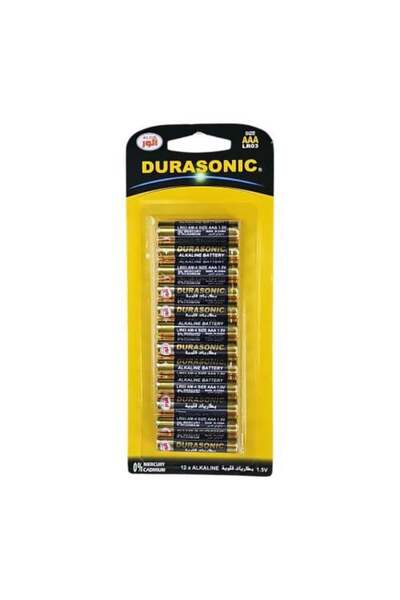 F05 Durasunic AAA Alkaline Batteries for Remote - Pack of 12