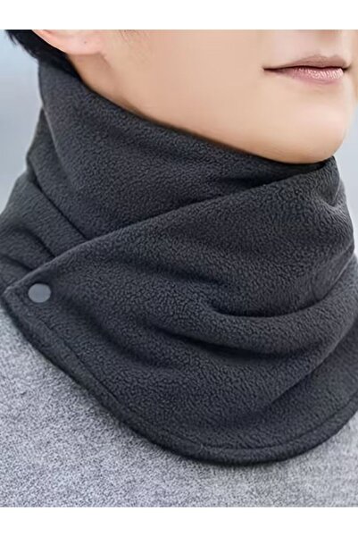 WasWink Kadınlar İçin Kışlık Sıcak Rüzgar Geçirmez Koyu Gri Kalın Boyun Atkısı