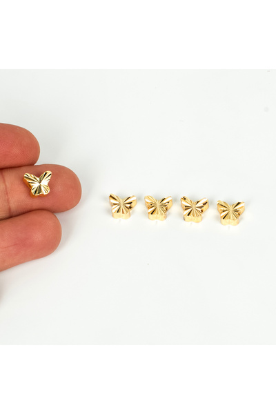 yfhobi 1 Adet - 8 mm Üstü Kalem İşçilik Traşlı Kelebek Desenli Uç, Pirinç Alt...