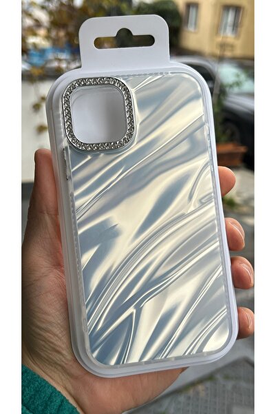 EDELFU Compatible with iPhone 15 / 14 and 13 |   Stylish Silver Wave Pattern ...