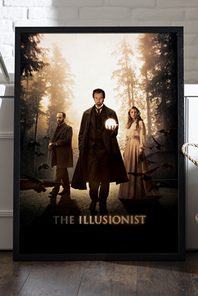Duvarda Η αφίσα The Illusionist με μαύρο ξύλινο πλαίσιο, διακοσμητική ζωγραφι...