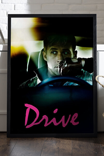 Duvarda Αφίσα Drive με μαύρο ξύλινο πλαίσιο, διακοσμητική ζωγραφική τοίχου με...