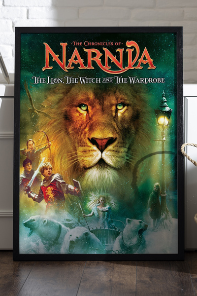 Duvarda Poster Narnia cu ramă din lemn negru, pictură decorativă de perete cu...