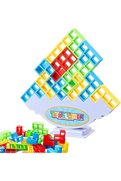JOYZ Tetris Balance Game with 22 Cards and Building Blocks