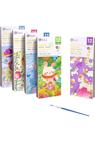 LinJie كتب تلوين بالألوان المائية للأطفال