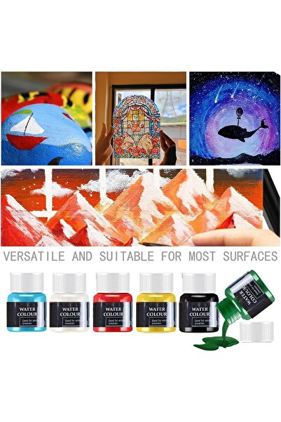 ELECDON Glass Paint Set, Colored Window Paint for Wine Glasses, Quick Dry Cer...