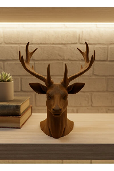 CT STONES تمثال غزال بني 23 سم بتصميم أنيق للديكور