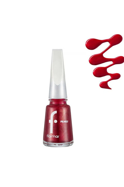 Flormar Flormar Pearly 074 Nail Polish, Attractive Red, 11 ml (0.37 fl oz)