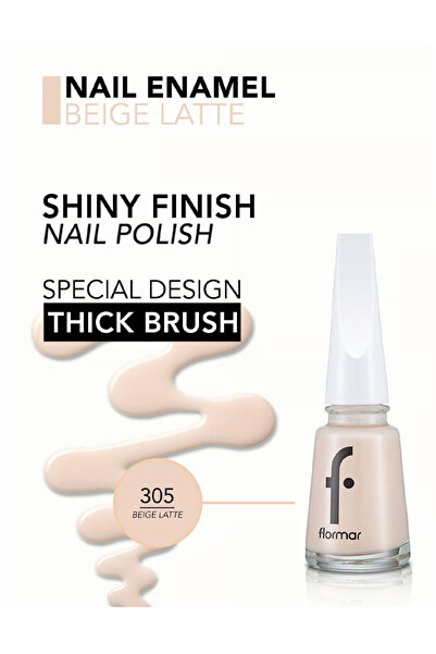 Flormar Flormar Nail Polish 305 Beige Latte 11 ml (0.37 fl oz)