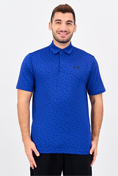Under Armour Men Loose Fit Short Sleeve Outdoor Playoff Polo Shirt, Royal Blue