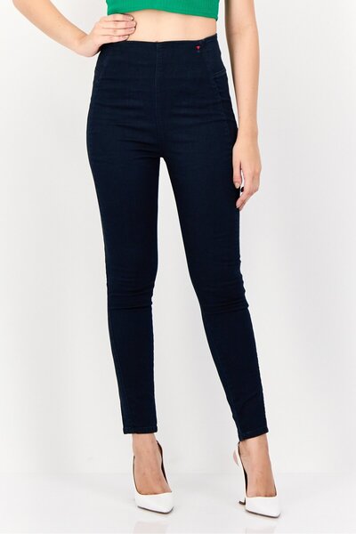 Salsa Women Regular Fit Solid Jeans, Navy