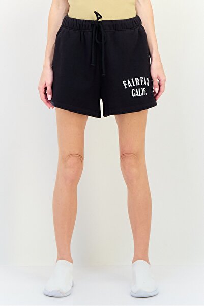 Levi's Women Gold Tab Graphic Print Basic Shorts, Black