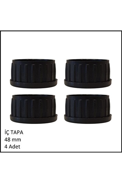 Adilon Plastik İç Tapa, Yuvarlak, 48 mm (4 Adet)