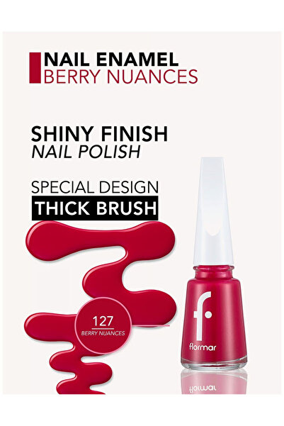 Flormar طلاء أظافر فلورمار، 127 لون توتي، 11 مل (0.37 أونصة سائلة) ،