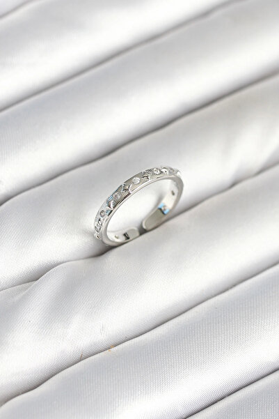 shopwave خاتم نسائي من حجر الزركون بلون فضي نحاسي - TJ-BYK3902