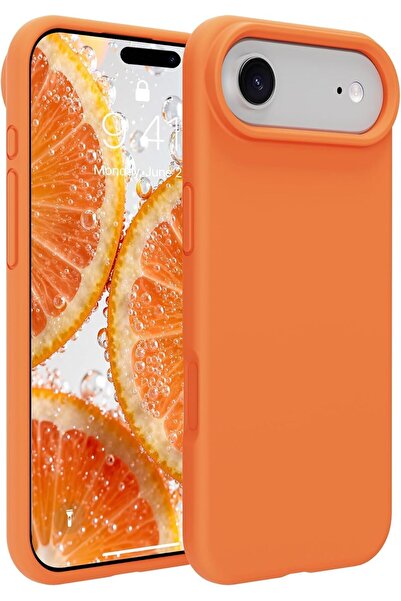 icase Case for iPhone 17 Air Orange Cover Slim Fit Soft Back TPU Flexible Sil...