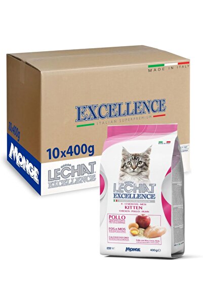 LECHAT Excellence by Monge | Kitten Dry Food with Chicken, Rice, Egg and Apple | Super Premium Compl