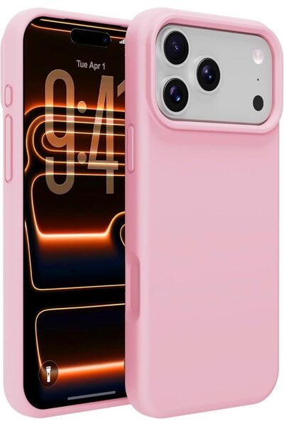 icase Case for iPhone 17 Pro Max Pink Slim Fit Soft Back TPU Cover Flexible S...