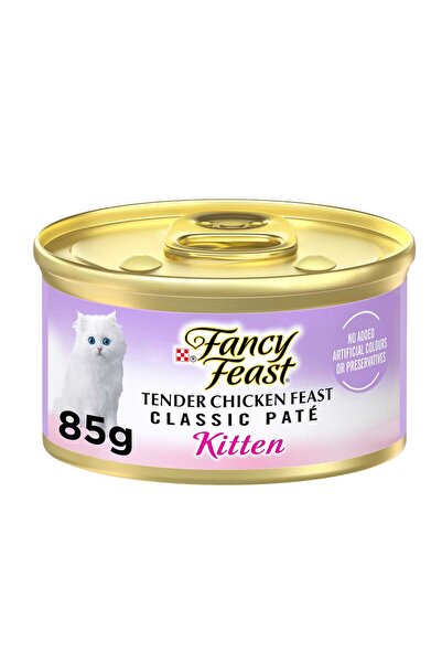 Purina Fancy Feast وجبة دجاج باتيه كلاسيكية طرية للقطط الصغيرة - وجبة غنية با...