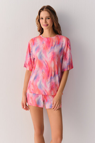 SUWEN Pink Shadows T-Shirt