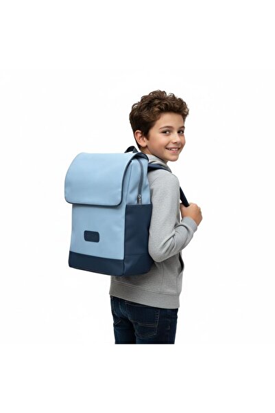 Blue Burry Stylish Waterproof Flap Backpack – Lightweight School, Office & Daily Use Bag for Men & Boys