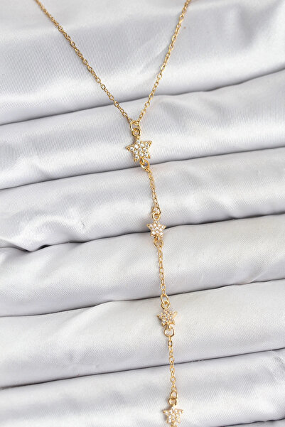 shopwave 316L Steel Chain Gold Color Star Model Women's Y Necklace - Tj-Bko10670