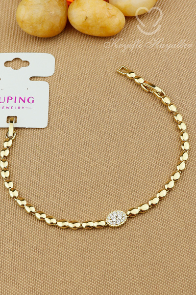 Keyifli Hayaller Xuping Bileklik - Vip Xuping Oval Arpa Zincir Zirkon Taşlı 1...