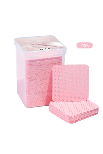 Choice 200 قطعة وردية اللون، 200 قطعة/علبة، جل مزيل طلاء الأظافر خالٍ من الوب...