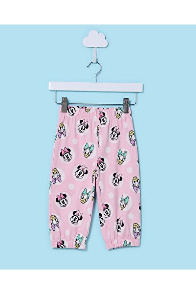 REDTAG بنطلون رياضي وردي اللون مطبوع عليه ميني وزهرة ديزي للفتيات الصغيرات