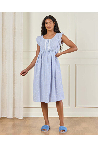 REDTAG قميص نوم نسائي أزرق مطبوع