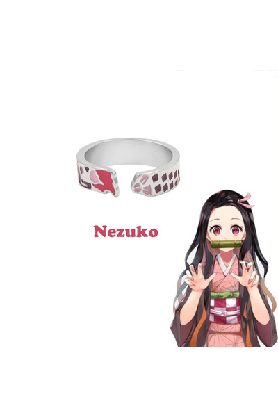 Choice R00110-12 Anime Demon Slayer Series Cosplay Ring Kimetsu No Yaiba Metal Enamel Open Adjustable Finge