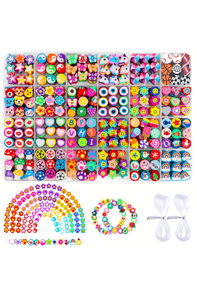 Choice مجموعة خرز من طين البوليمر مكونة من 24 مربعًا، ومجموعة أخرى مكونة من 1...