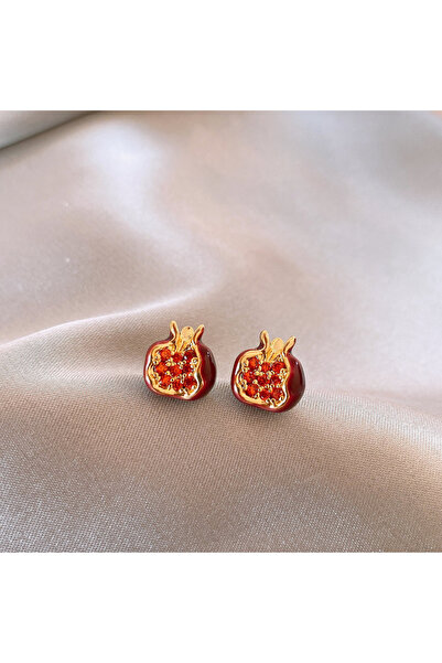 Choice style 1 Boho Dripping Oil Pomegranate Stud Earrings for Women Natural ...