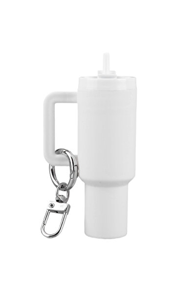 Choice White 1pc 6-1pcs Creative Mini Cup Keychain Pendant Chapstick Holder F...