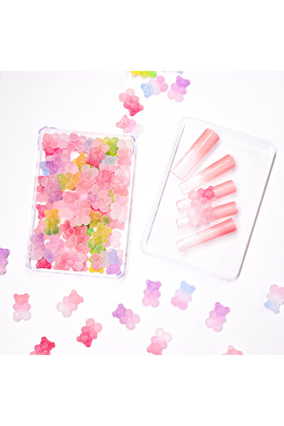 Choice ZB067 50pcs/Box Candy Bear Soft Sugar Effect Jelly Jewelry 3D Bear Nai...