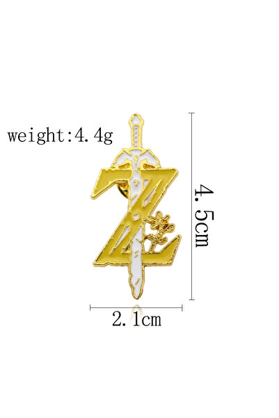 Miniso P231 Game Zeldas Enamel Pins Game Cosplay Badge Haley and the Shield Sword Brooch for Boyfriend Coll