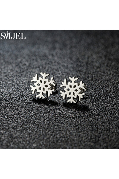 Choice أقراط GED303S لطيفة وبسيطة على شكل ندفة ثلجية من الفولاذ المقاوم للصدأ...