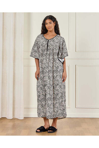 REDTAG قميص نوم نسائي أبيض مطبوع