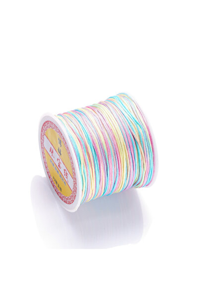 Choice خيط قطني ملون 0.8 مم × 30 مترًا، نمط 04، 30 مترًا/لفة، خيط عقدة صينية،...