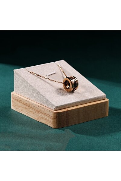 Choice حامل عرض قلادة من الخيزران البيج، قطعة واحدة، لعرض المجوهرات وبيعها وت...