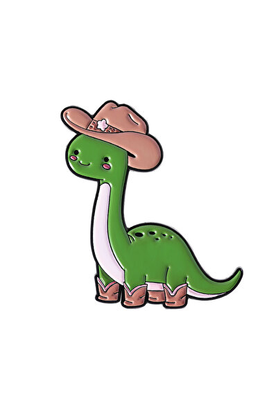 Choice QHXZ4758 Cute Cowboy Dinosaur Enamel Pins Custom Travel Cool Brooches ...