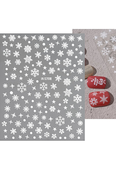 Choice NKS189-08-03 قطعة واحدة ملصق أظافر ثلاثي الأبعاد على شكل رقاقات ثلجية ...