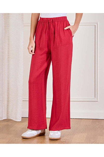 REDTAG Senior Girls Red Casual Trouser