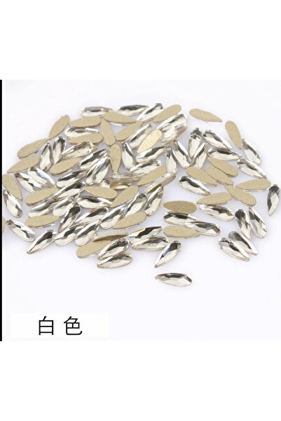Choice white 100pcs wholesale 2*6mm Smallest water drop Flat Back Nail Rhinestone Special Shaped Crystal A