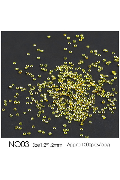 Choice Golden-1.2mm About 1000pc Nail Art Mini Stainless Steel Metal Bead Hol...