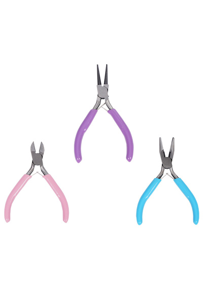 Choice 3pcs 3Pcs Jewelry Pliers Set Includes Needle Nose Pliers, Round Nose Pliers, Wire Cutters for Jewelr