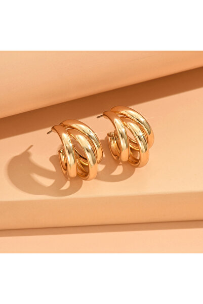 Choice أقراط متدلية أنيقة جديدة للنساء باللون الأسود والذهبي، بتصميم على شكل حرف C، مزينة برسومات، أقراط حلقية للبنات، بتصميم هندسي من الفلانيل.