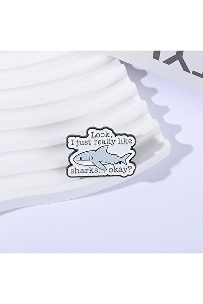 Choice دبوس مينا بتصميم مخلوقات بحرية، بروش على شكل سمكة قرش كرتونية إبداعية،...