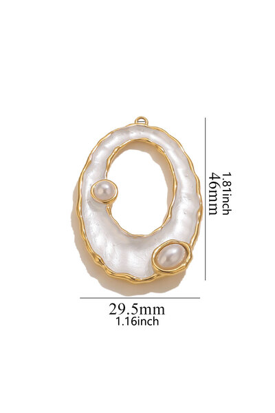 Choice B 1pc Large Conch Starfish Shell Enamel Artificial Pearl Golden Plated Charms Jewelry Making Materi.
